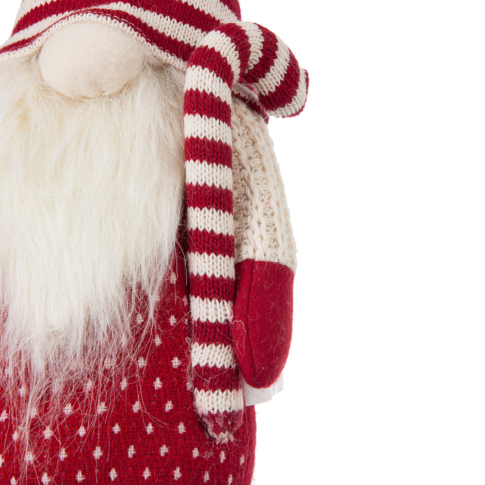 S/4 21.3x5.5x25.5' Fabric Red Gnomes Families Decor