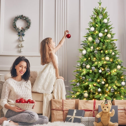 5ft Pre-Lit Christmas Tree with 250 Warm White LED Lights, 850 Tips