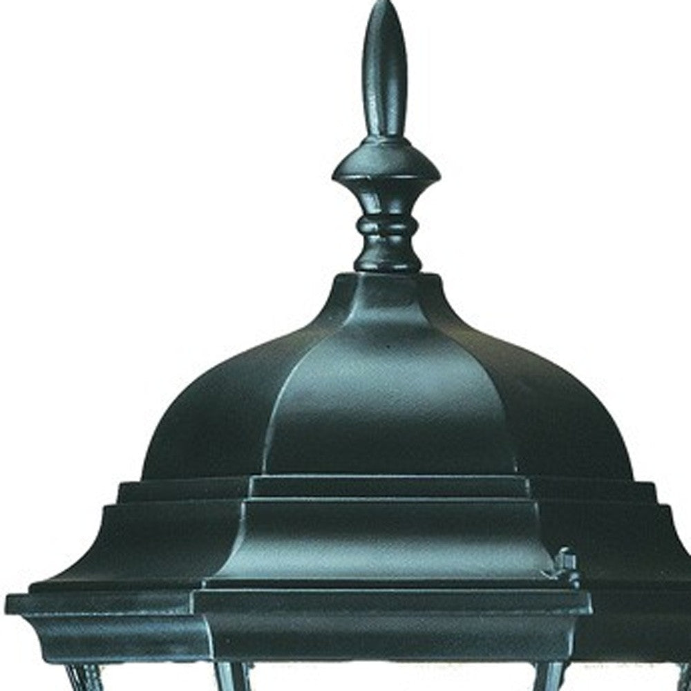 Matte Black Ornamental Carousel Lantern Wall Light - Vintage Outdoor Sconce for Porch, Patio & Garden