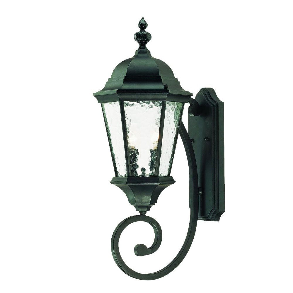 Two Light Matte Black Carousel Lantern Wall Light-0