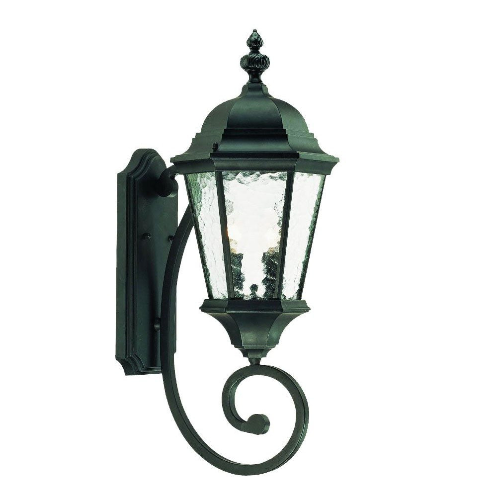 Two Light Matte Black Carousel Lantern Wall Light-2