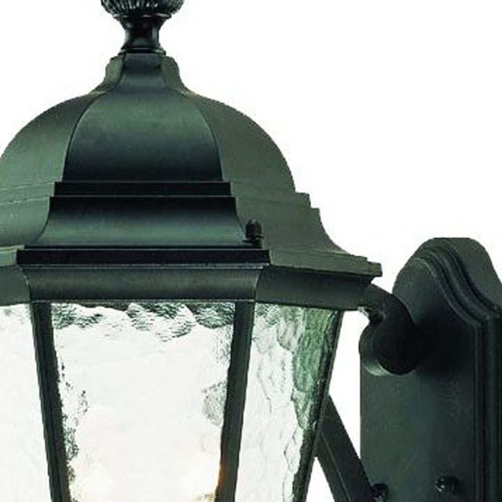 Two Light Matte Black Carousel Lantern Wall Light-3