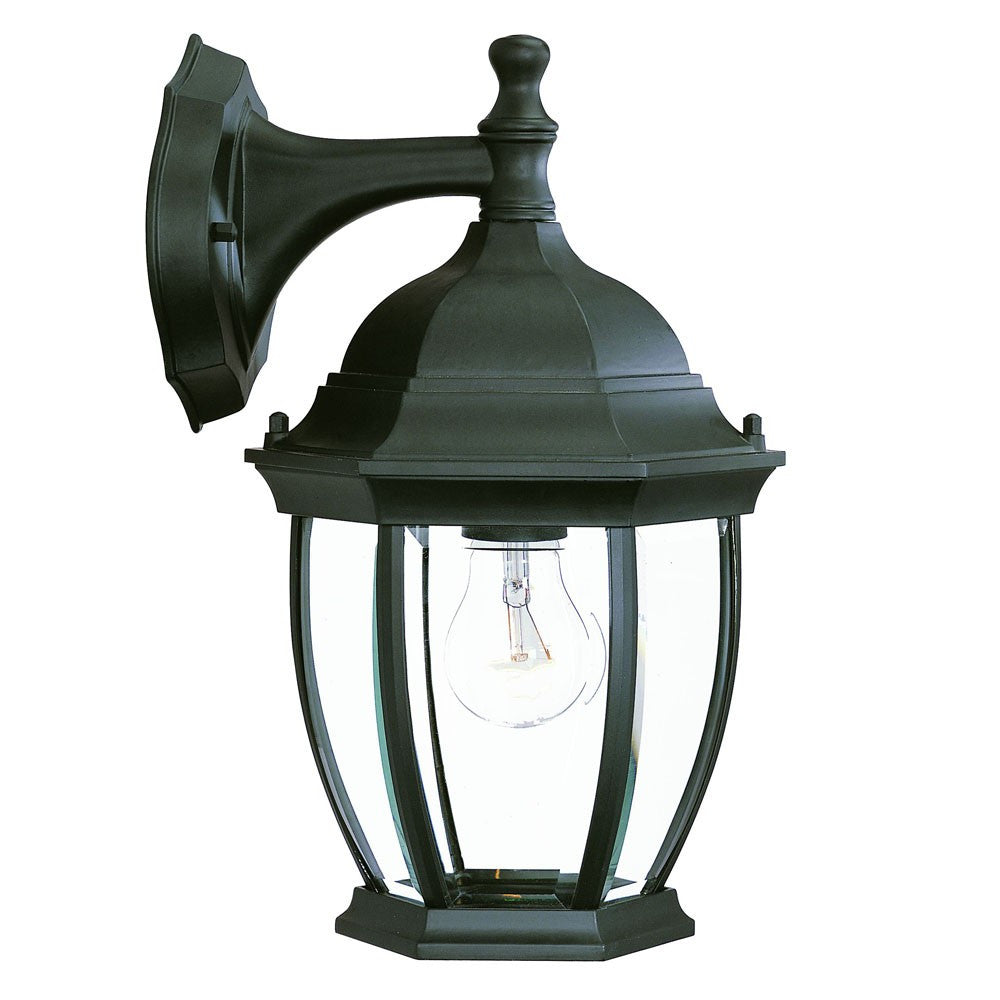 Matte Black Wide Hanging Lantern Wall Light-2