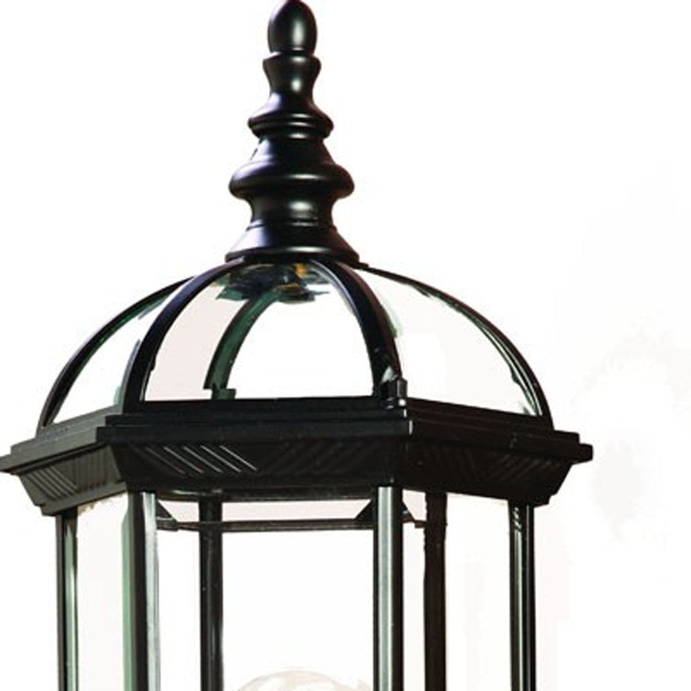 Matte Black Cylindrical Lantern Wall Light-3