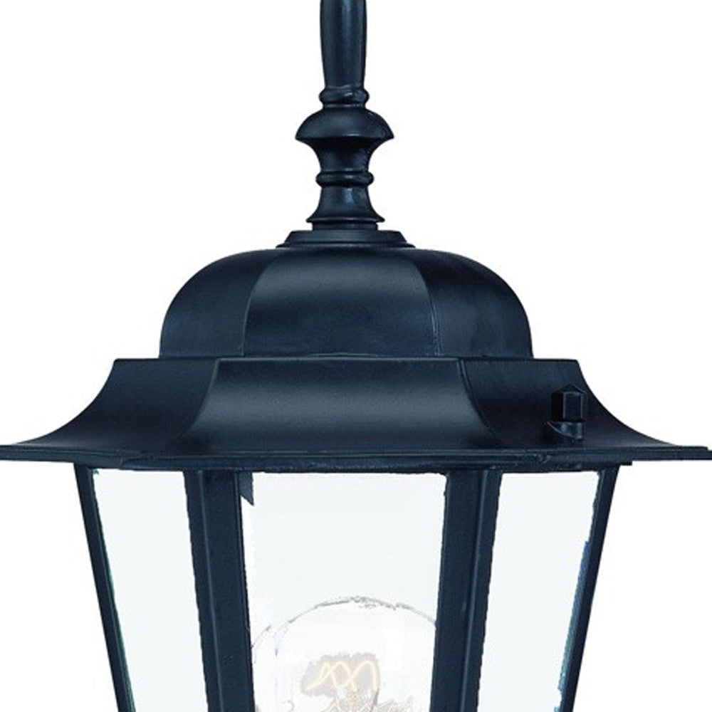 Matte Black Glass Lantern Wall Light-4