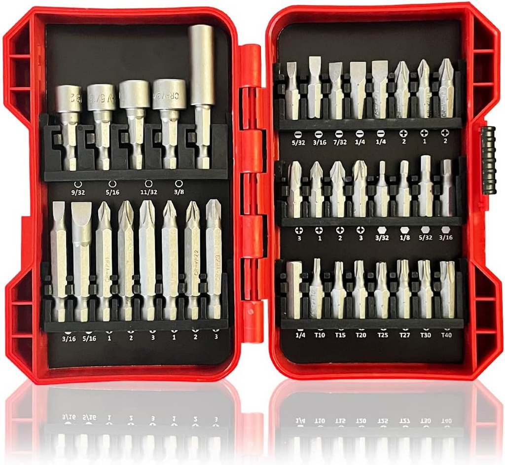37 Piece Impact Screwdriver Bit Set Nut Driver Torx Phillips Tool