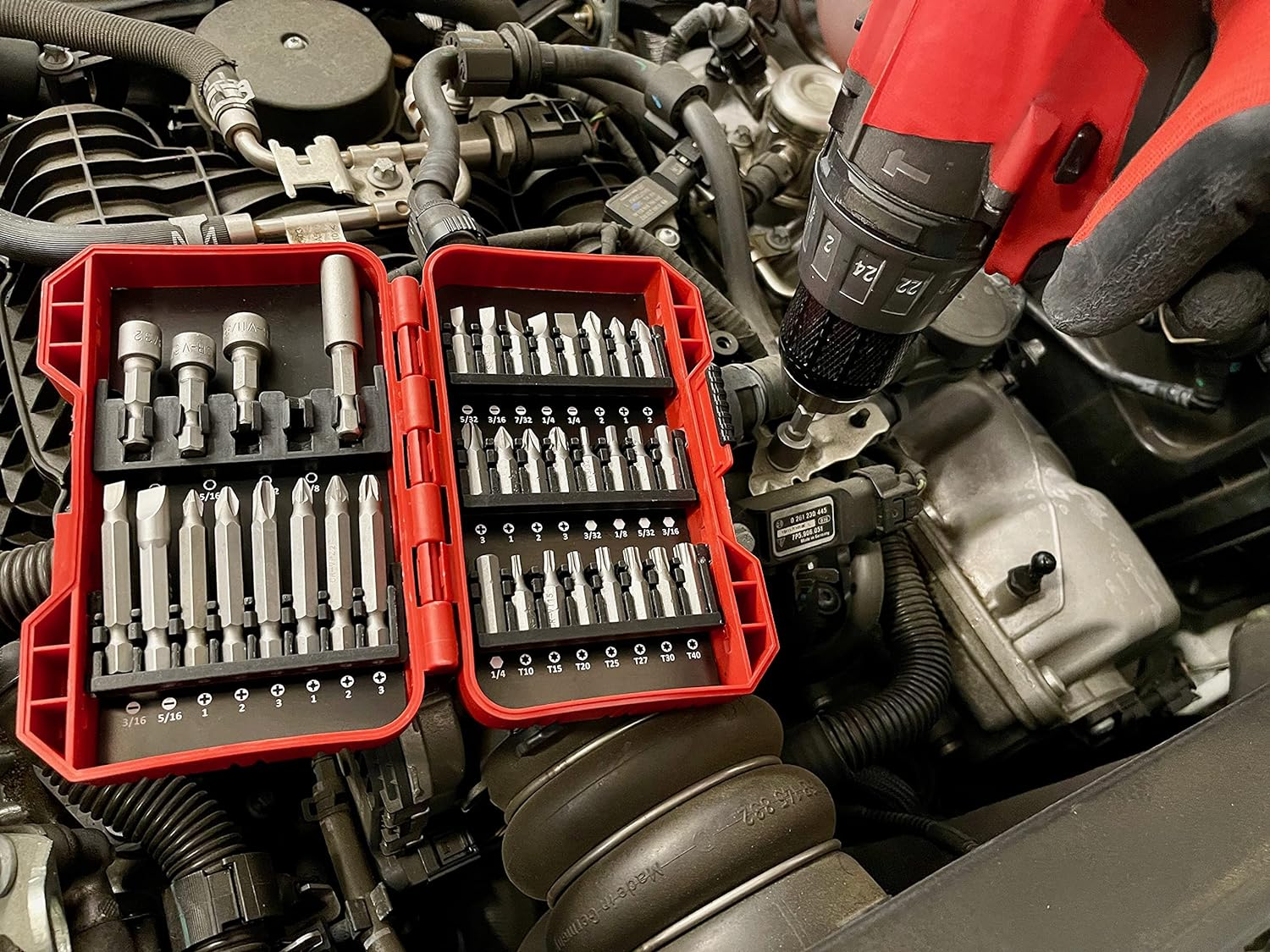 37 Piece Impact Screwdriver Bit Set Nut Driver Torx Phillips Tool