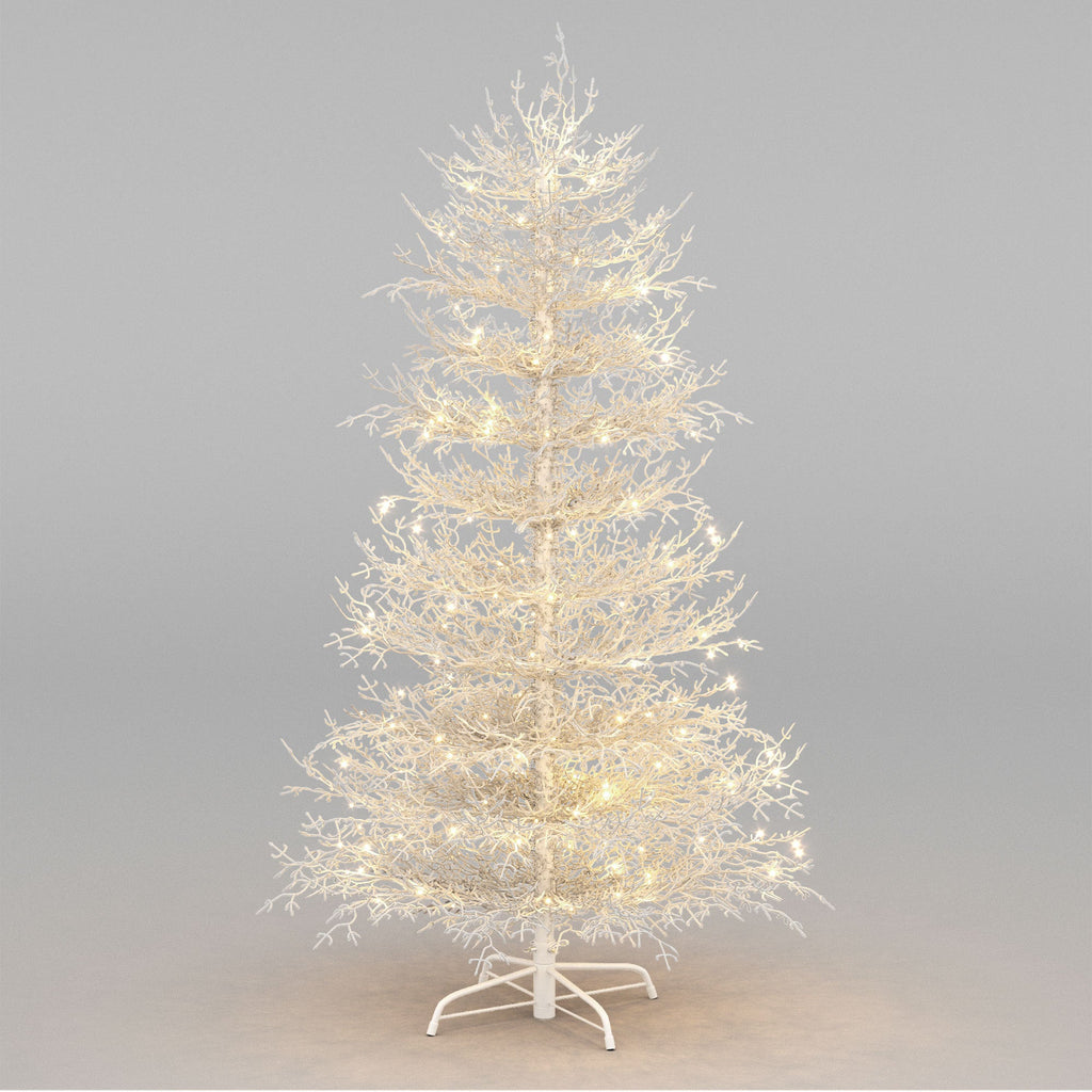 6FT Pre-lit  Aspen Fir  Artificial Christmas Tree, Hinged Xmas Tree
