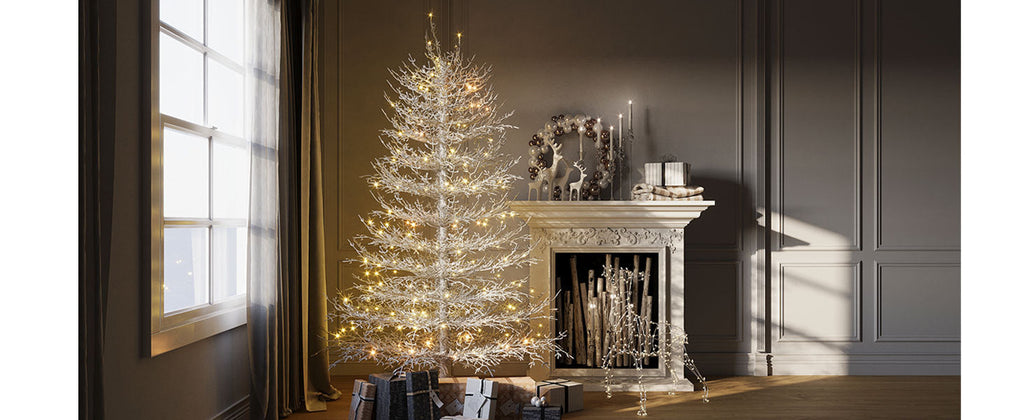 6FT Pre-lit  Aspen Fir  Artificial Christmas Tree, Hinged Xmas Tree