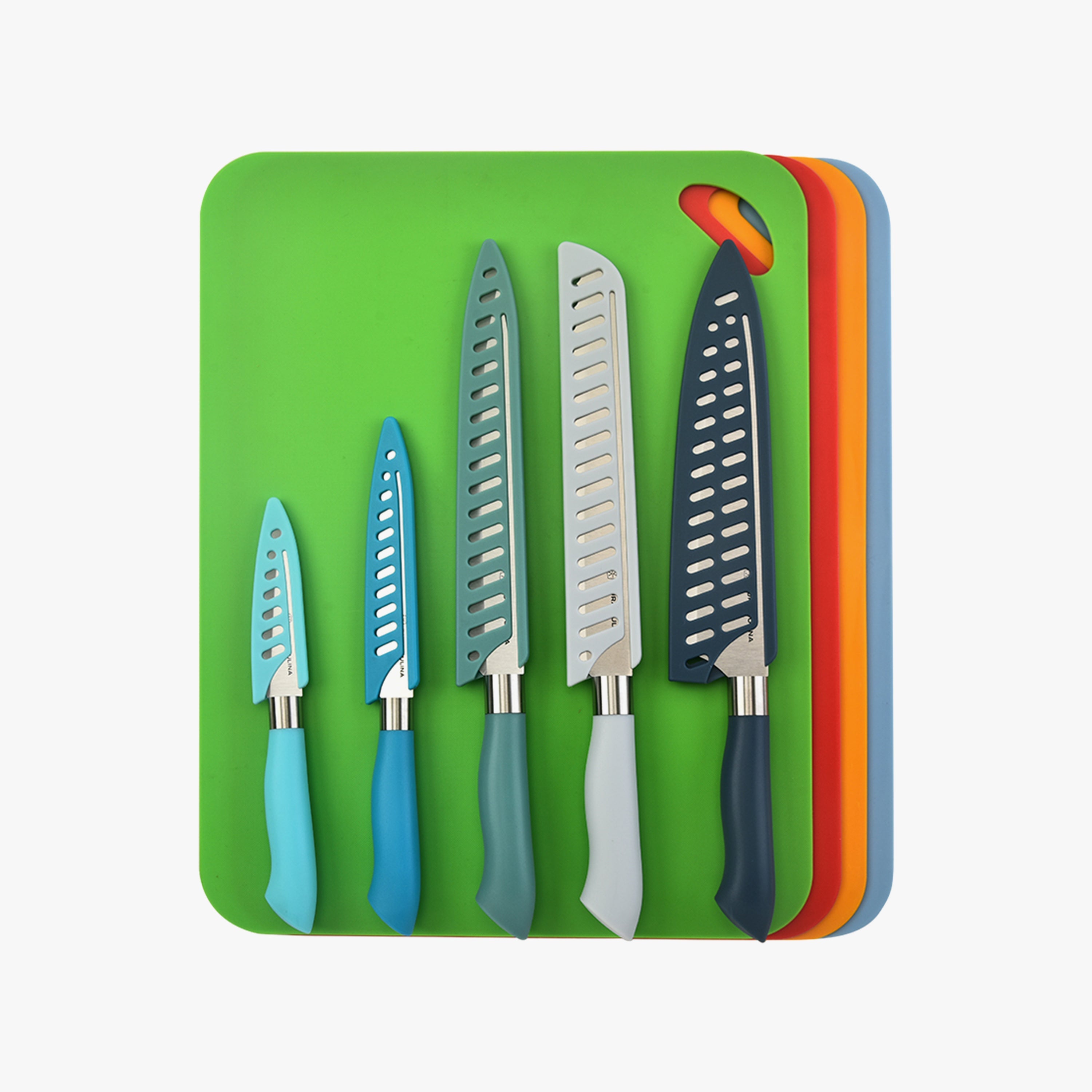 14-Piece Color-Coded Knife & Cutting Board Set-0