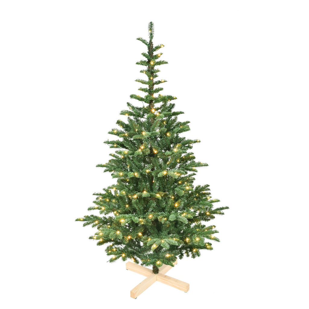 8ft Pre-Lit Christmas Tree with 500 Warm White LED Lights, 1307 PE+PVC