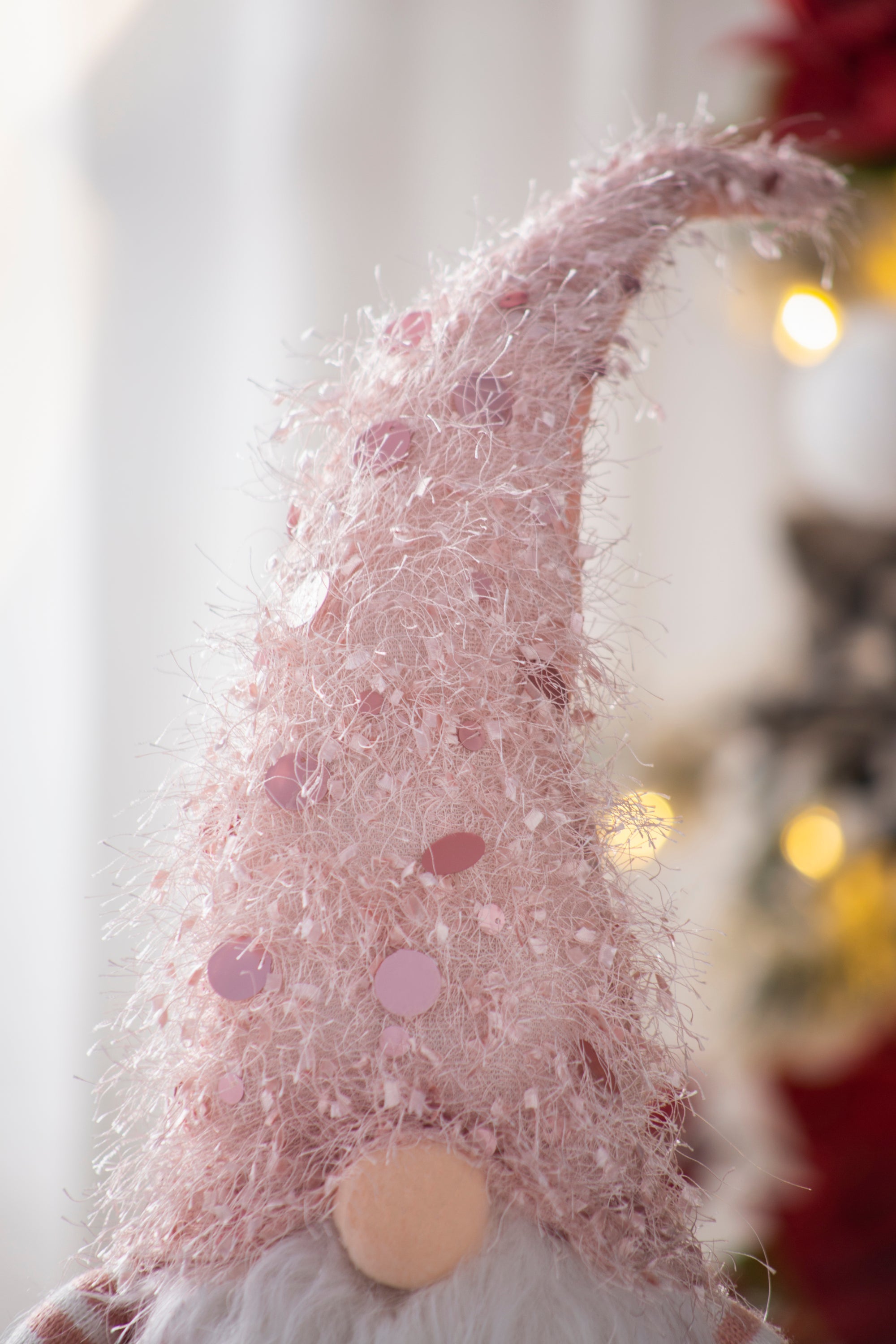 8.7x5.9x22.4' Fabric Pink Gnome Decor